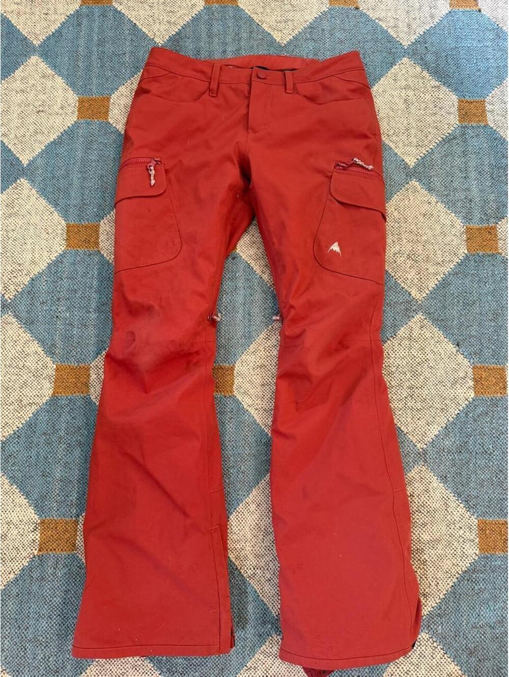 Burton Living Lining snow ski pants in red & burgundy #snowboarding #winter